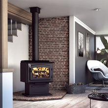 Charger l'image dans la galerie, DROLET - ESCAPE 1800 POÊLE À BOIS - PORTE NOIRE