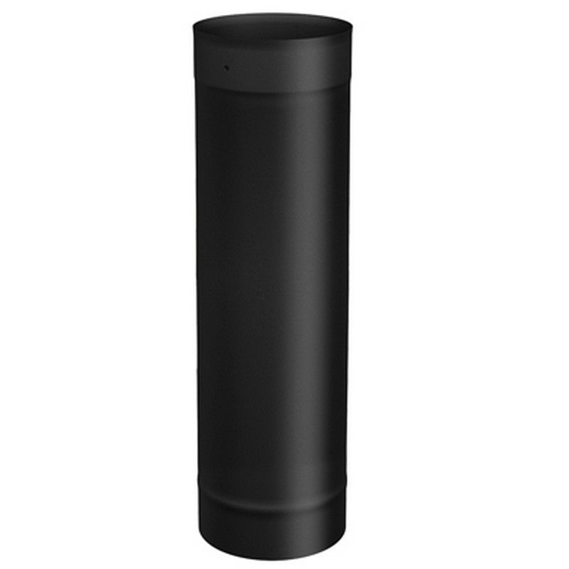 TUYAU NOIR SIMPLE PAROI - 8''Ø X 12''L